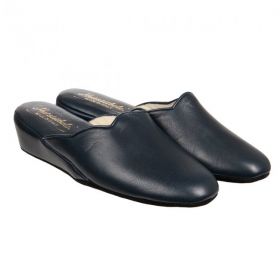 Ciabatta da donna in pelle morbida con tacco da 3,5cm
