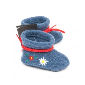 pantofoline beb� con ricamo fiorale Edelweiss