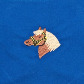 grembiule blu per bimbi con motivo "cavallo"