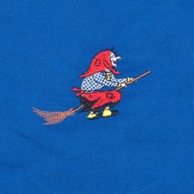 grembiule blu per bimbi con motivo "strega"
