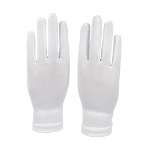 Guanti eleganti di cotone in colore bianco