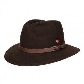 MAYSER | Cappello in feltro a tesa larga e rifinito con cinturino in pelle