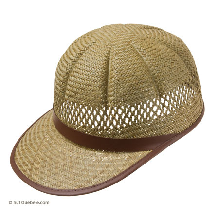 Elegante copricapo in paglia con visiera