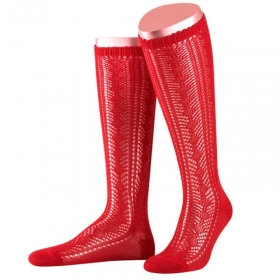 MODA | Calzini in cotone traforato rosso