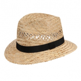 cappello sportivo di paglia con fascia nera