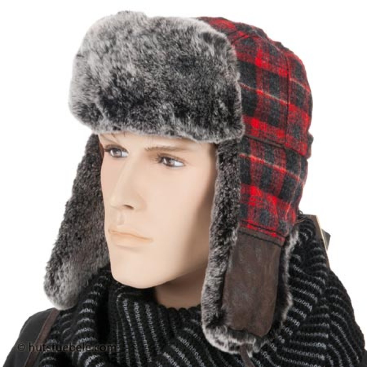 Stetson Cappello Aviatore Lambsfur Bomber Donna/Uomo - Made in Germany da Berretto Pelle Lapeer con paraorecchie, Fodera Autunno/Inverno Inverno - S (54-55 cm) Marrone