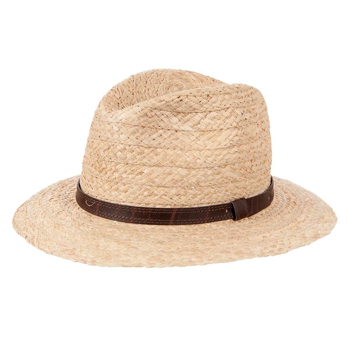 Cappello Di Paglia Cappello Estivo In Paglia 100% Tesa Larga 7cm