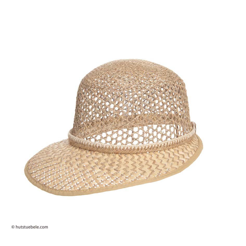 Cappello Donna Con Fiocco E Visiera Larga - Cappello Spiaggia Estivo In Paglia Di Carta Regolabile - Foto 5