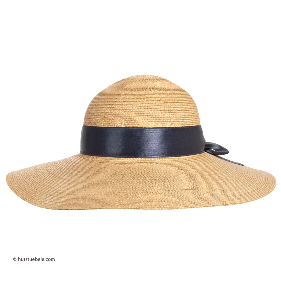 cappello in paglia carta con tesa larga firmato Seeberger