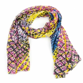 foulard leggero con stampa fantasia