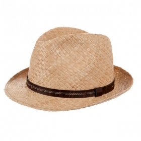 HUTTER  cappello trilby in paglia naturale leggero e morbidissimo