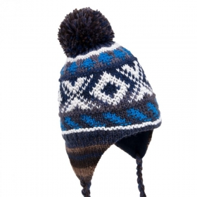 McBEANIE | berretto bimbi multicolor con pompon e fodera pile