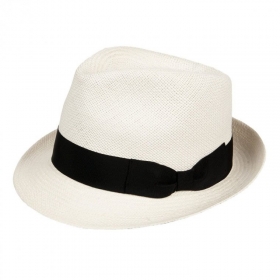 cappello trilby in paglia panama firmato HUTTER