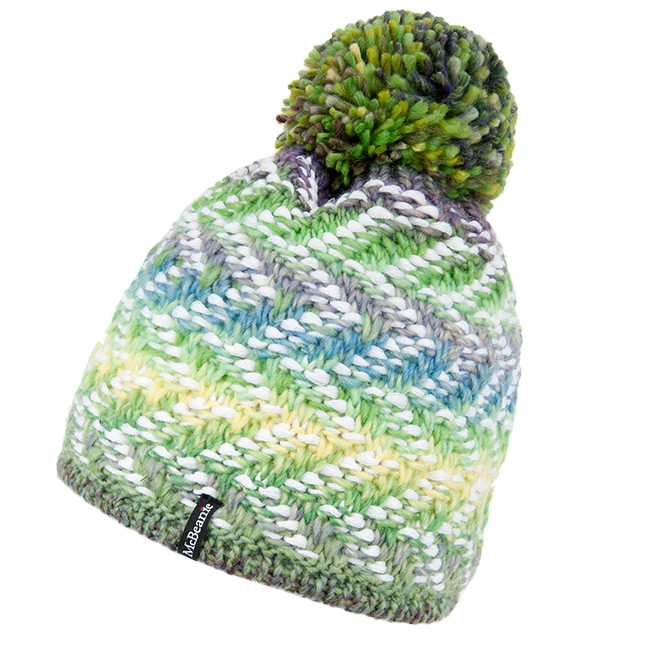 Berretti Donna Mango Cappello Invernale Con Pompon In Vera Pelliccia