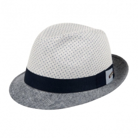 ALFONSO D\'ESTE | cappello trilby bicolore in puro lino