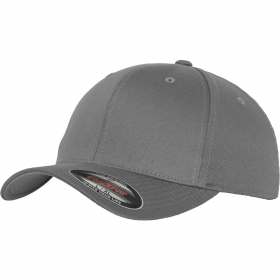 berretto con visiera Flexfit Wooly Combed grigio per bambini e adolescenti 