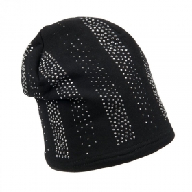 cuffia beanie con strass per donna