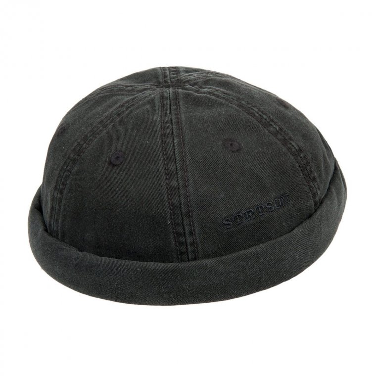 Stetson Berretto Docker New Denim Uomo - Made In The EU Calotta Calotte Estate Inverno M 56 57 Cm Nero 110396258