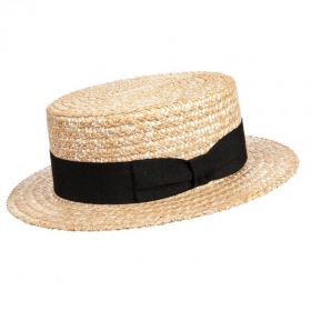 HUTTER | Cappello di paglia a cerchietto con fascia nera