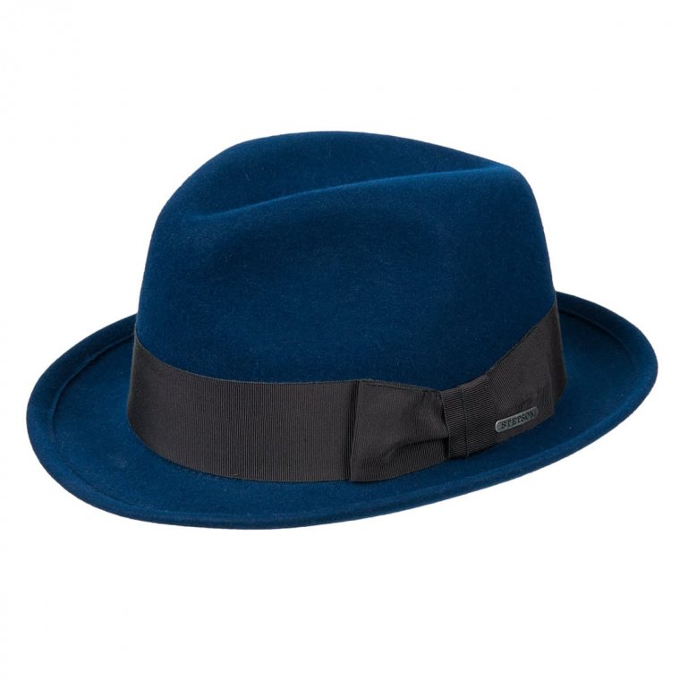 Cappello Bogart Fedora Grigio Stetson In Feltro Di Lepre - Cappelleria