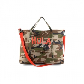 BORSA DA SPIAGGIA DA DONNA IN STILE MILITARE 50X16X40CM