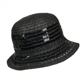 FASHION | CAPPELLO CLOCHE CARTA PAGLIA E PAILLETTES PER DONNA