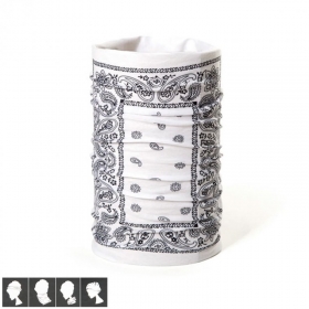TUBO BANDANA PAISLEY BIANCO