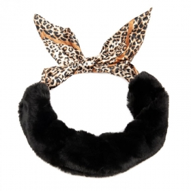 FASHION | COLLO ECOPELLICCIA CON FOULARD REMOVIBILE