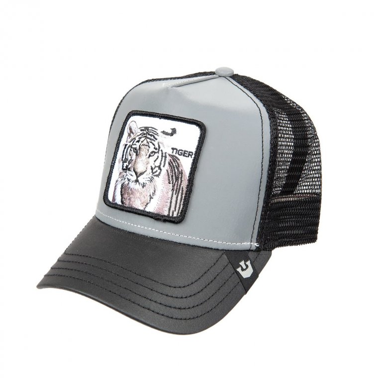 Cappellino trucker GOORIN BROS con motivo tigre e rete