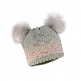 MAXIMO | Cappello MINI BAMBINA, pompon in ecopelliccia lurex 2, fodera intera