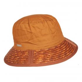 SEEBERGER | Cappello a secchiello con tesa di paglia