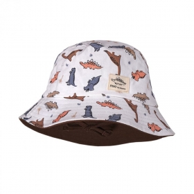 MAXIMO | Cappello Mini Boy Dino con lacci in 100% cotone
