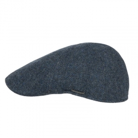 STETSON | Cappello piatto da uomo a 6 pannelli con motivo a spina di pesce