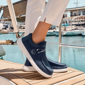 GIESSWEIN | Mocassino Merino da donna colore blu oceano 540