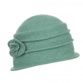SEEBERGER | Cloche in lana cotta con fiorellino