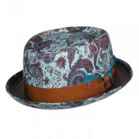 ALFONSO D\'ESTE | Cappello da uomo a fantasia in lino 100%.