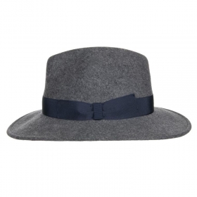 HUTTER | Cappello in feltro premium grigio con nastro nero