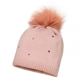 MAXIMO | Cappello Mini Girl in pelliccia sintetica con pompon