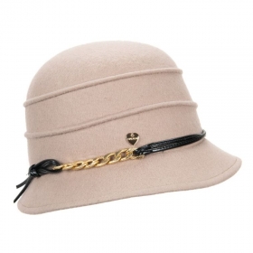 FASHION | Cappello a cloche da donna in feltro con catena