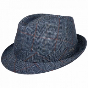 STETSON | Trilby in 100% seta con motivo a spina di pesce screziato