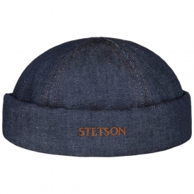 STETSON | Berretto Docker Denim Sostenibile in 100% cotone