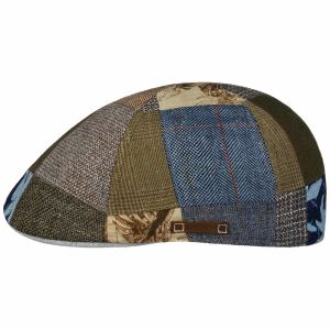 STETSON | Cuffia piatta in misto lino con disegno patchwork 6 pezzi