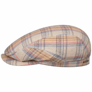 STETSON | Berretto da uomo estivo a quadri in 100% lino