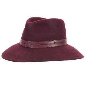 FASHION | Cappello da donna Fedora con doppio nastro, 100% lana