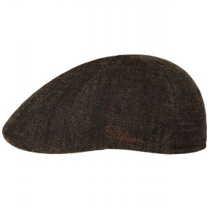 STETSON | Cappellino a 6 pannelli in velluto texano, modello flat cap in stile bowling vintage