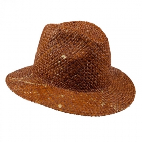 Cappello di paglia con intarsi dorati