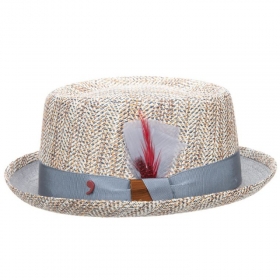 Cappello Pork Pie in Lino Elegante