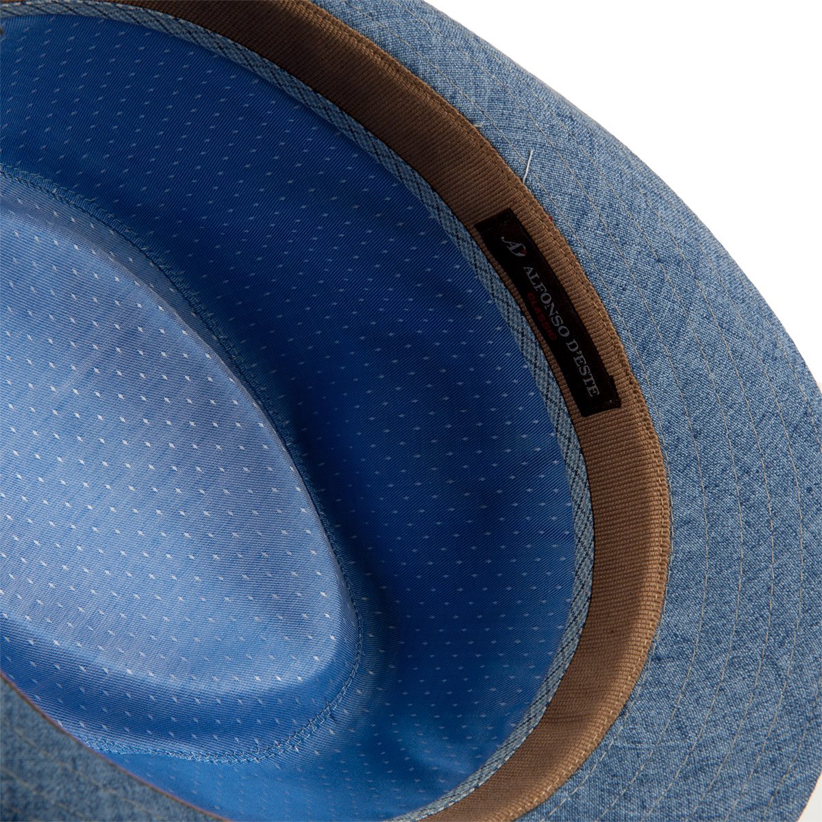 Cappello Trilby In Lino Alvito - Tesa Stretta, Unisex, Made In Italy - Foto 5