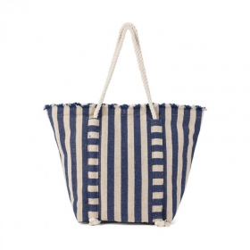 Elegante borsa da spiaggia in tela A Righe