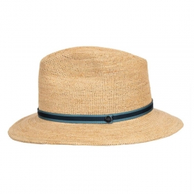 BORSALINO Cappello da uomo in rafia alluncinetto